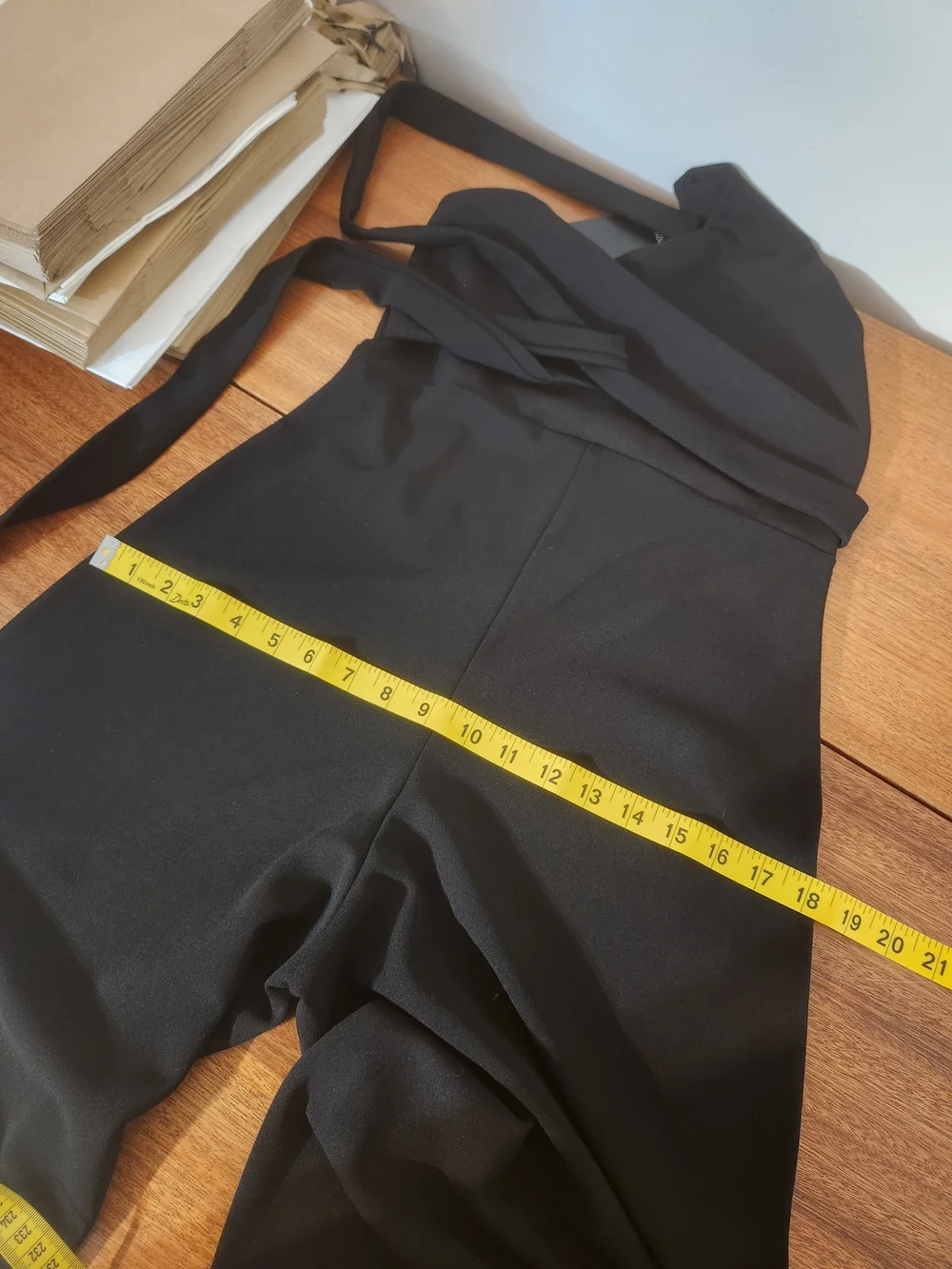 Nasty Gal One-Shoulder Black Wide-Leg Jumpsuit with Buckle Strap - Picture 10 of 14